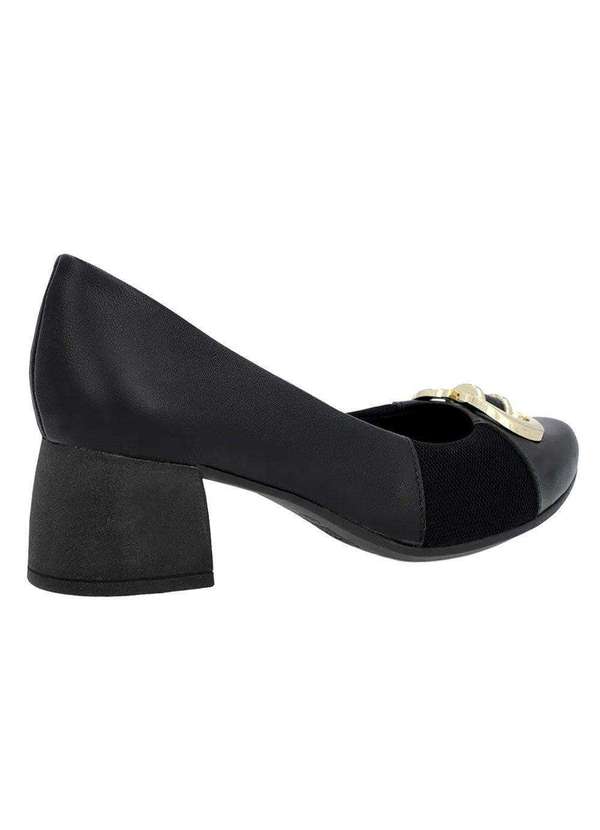 Usaflex - Scarpin Usaflex Joanete Salto Bloco Feminino Preto 3