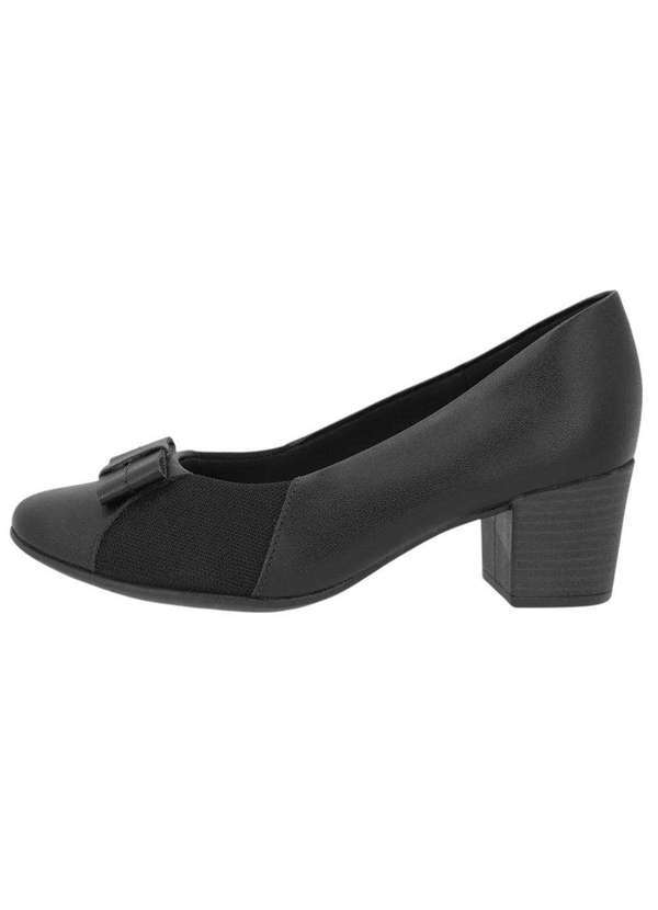 Usaflex - Scarpin Usaflex Salto Bloco Feminino Preto 2