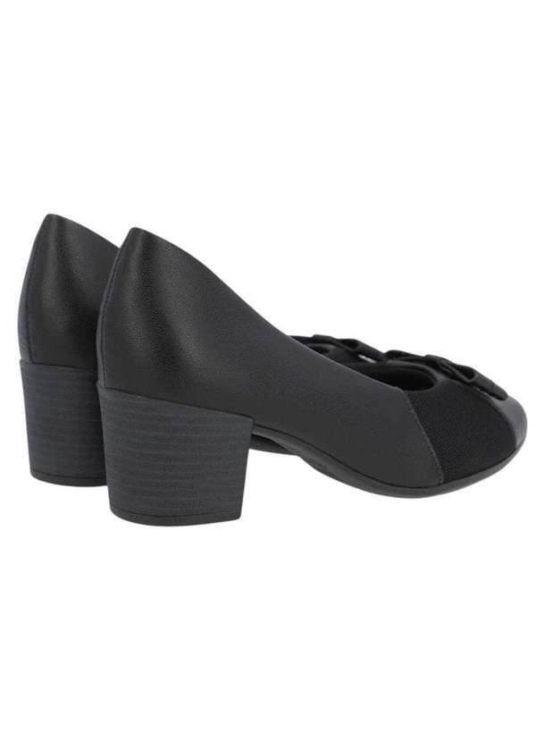 Usaflex - Scarpin Usaflex Salto Bloco Feminino Preto 3