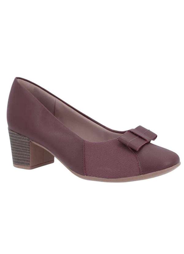 Usaflex - Scarpin Usaflex Salto Bloco Feminino Vermelho