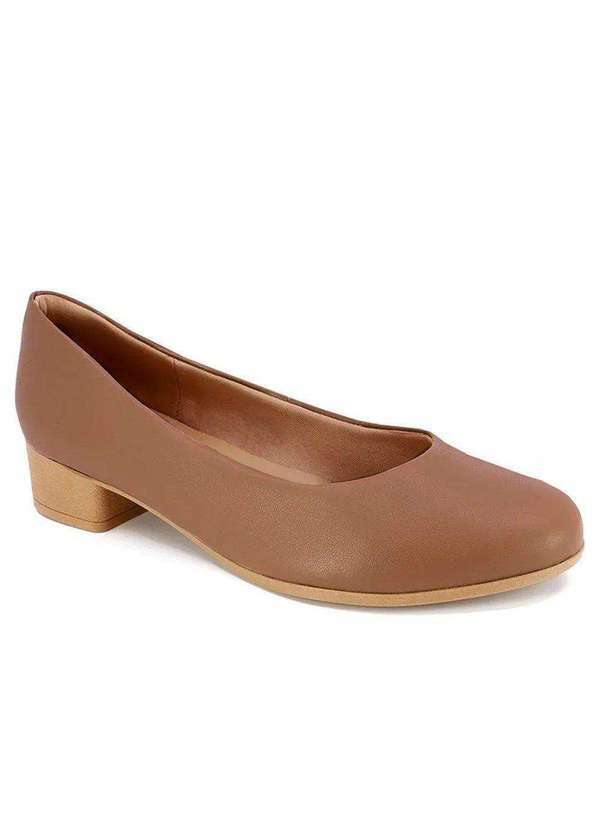 Usaflex - Scarpin Usaflex Salto Médio Feminino - Bege