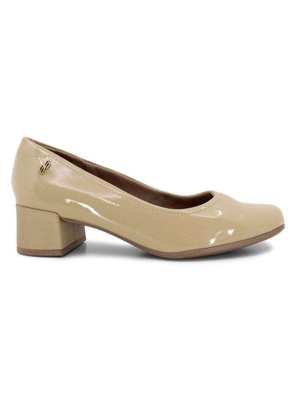 Usaflex - Scarpin Usaflex Salto Médio Feminino - Bege