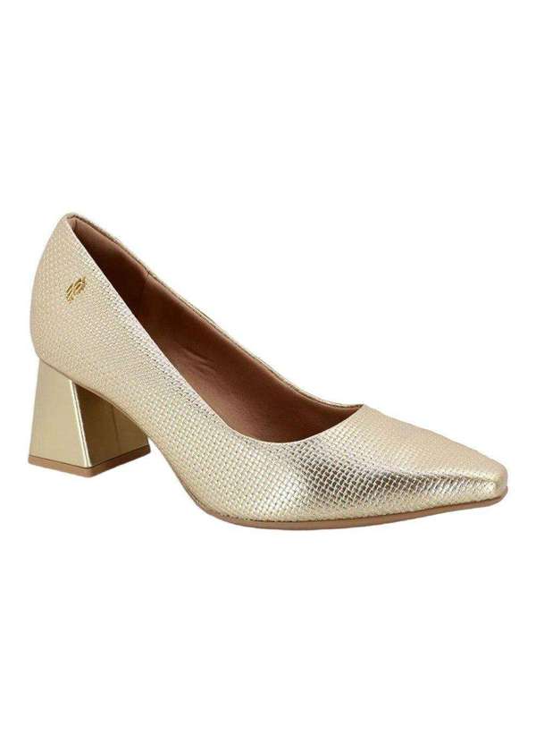 Scarpin Feminino Scarpin Bicolor Chanel Scarpin Sapato Chanel Dourado  Sapato Chanel Salto Baixo Usaflex