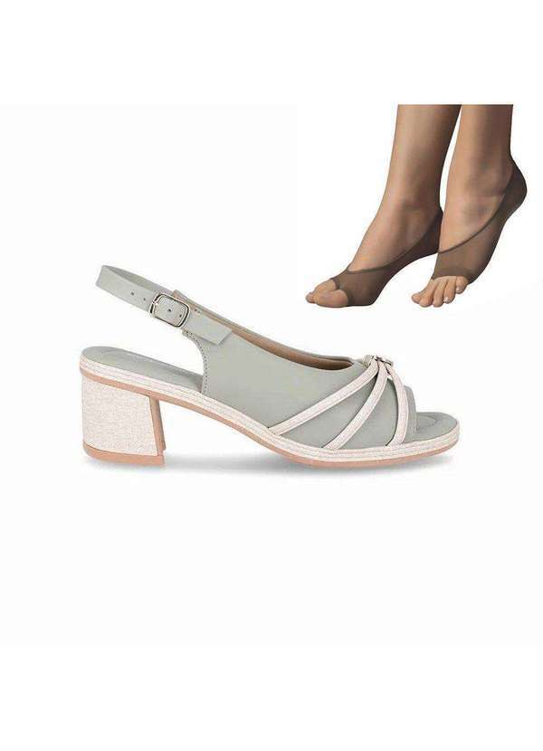 Piccadilly - Kit Tamanco Piccadilly Paola Feminino e 2 pares de Meias Verde