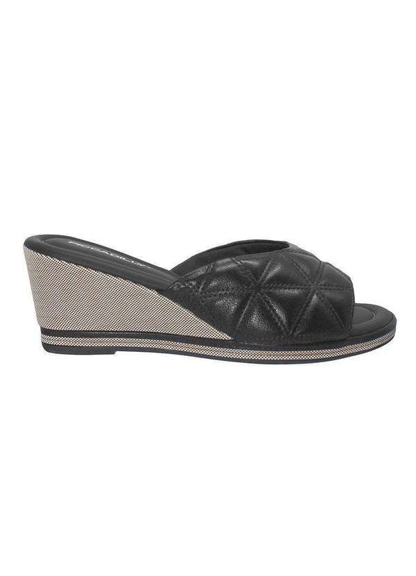 Piccadilly - Tamanco Piccadilly Alice Salto Anabela Feminino Preto