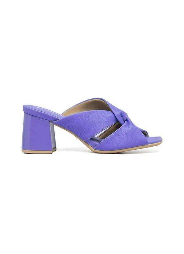 Piccadilly - Tamanco Piccadilly Flavia Salto Alto Feminino - Roxo