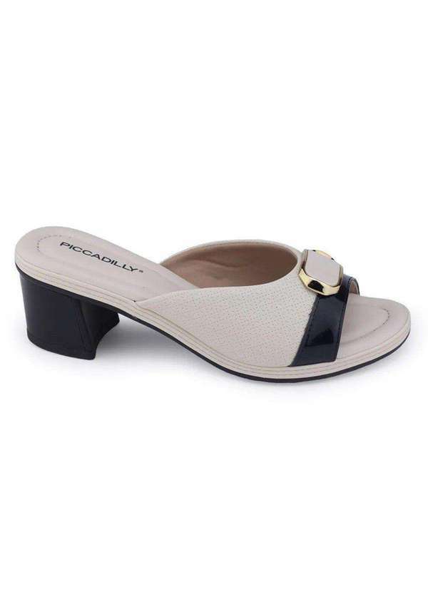 Piccadilly - Tamanco Piccadilly Joanete Salto Bloco Feminino Branco