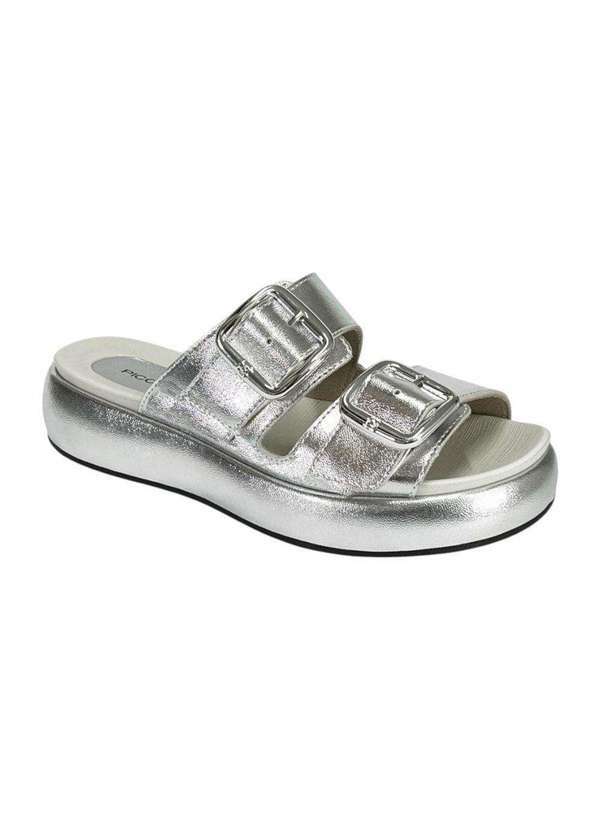 Piccadilly - Tamanco Piccadilly Sol Anabela Médio Feminino Prata