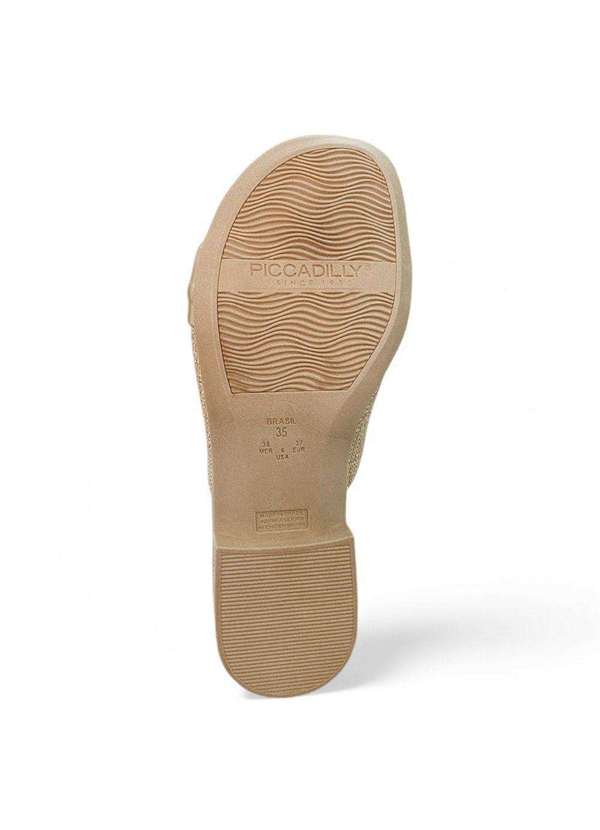 Piccadilly - Tamanco Piccadilly Taila Salto Baixo Feminino Dourado 4