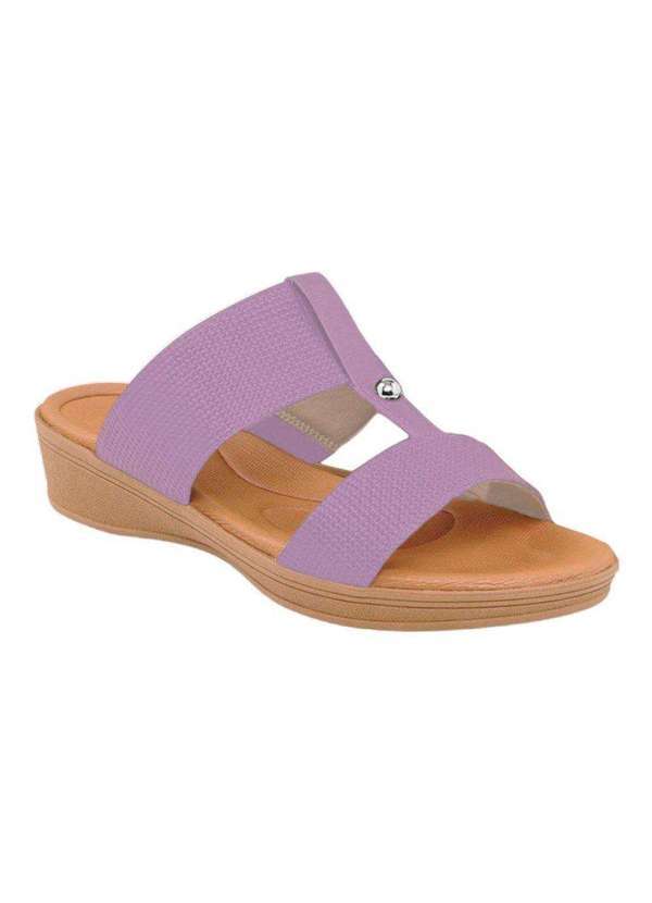 Usaflex - Tamanco Usaflex Plataforma Tressê Feminino Roxo