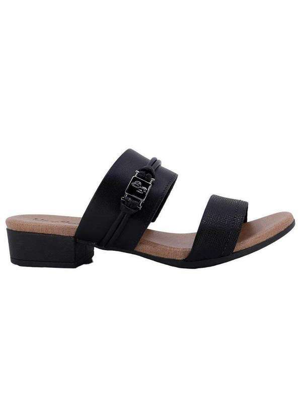 Usaflex - Tamanco Usaflex Salto Bloco Feminino Preto