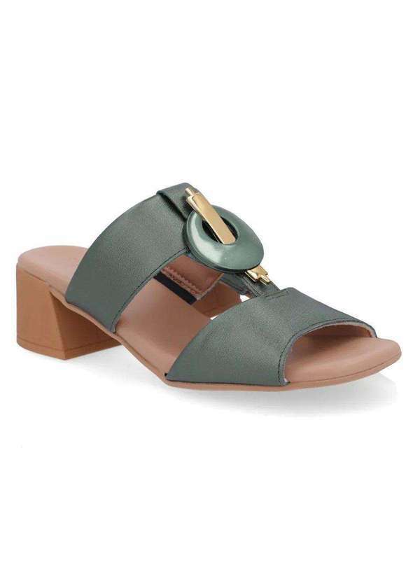 Usaflex - Tamanco Usaflex Salto Bloco Feminino Verde