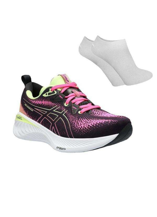Asics - Kit Tênis Asics Gel-Cumulus 25 Feminino e par de Meia Preto