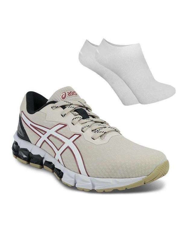 Asics - Kit Tênis Asics Gel-Quantum 180 Feminino e par de Meia Bege