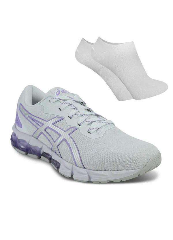 Asics - Kit Tênis Asics Gel-Quantum 180 Feminino e par de Meia Branco