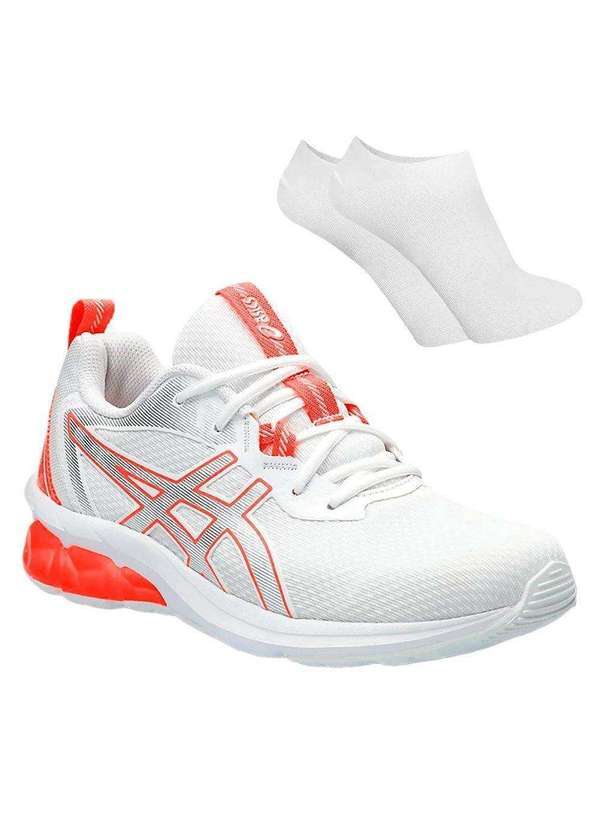 Asics - Kit Tênis Asics Gel-Quantum 90 Iv Feminino e par de Meia Branco