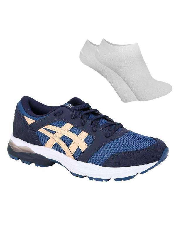 Asics - Kit Tênis Asics Gel-Takumi Feminino e par de Meia Azul
