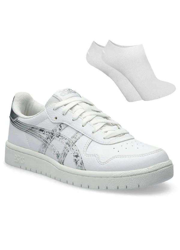 Asics - Kit Tênis Asics Japan Feminino e par de Meia Branco
