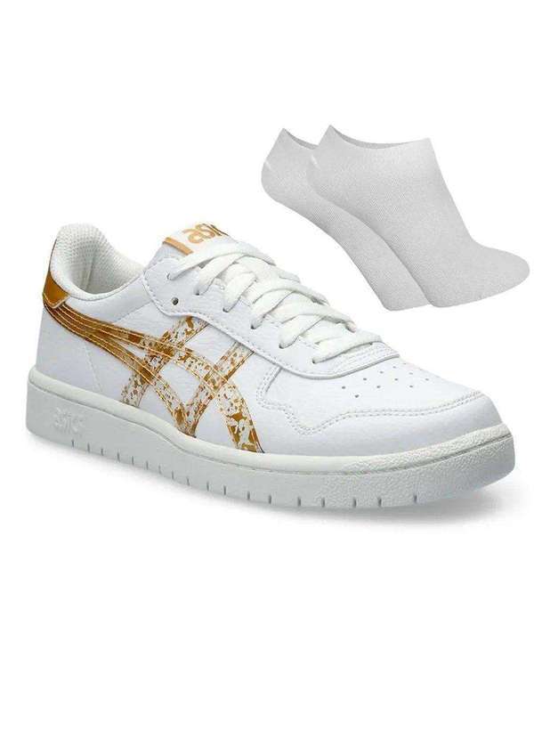 Asics - Kit Tênis Asics Japan S Feminino e par de Meia Branco