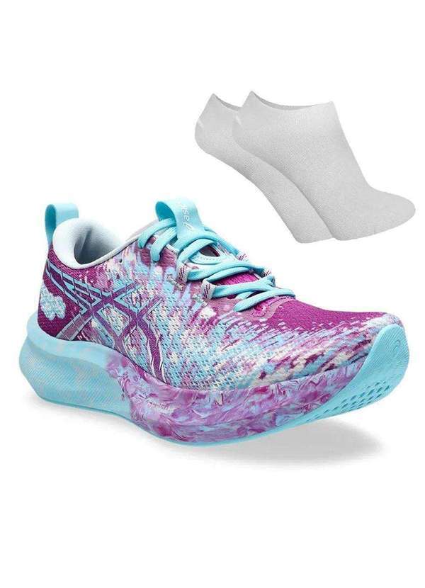 Asics - Kit Tênis Asics Noosa Tri 16 Feminino e par de Meia Azul