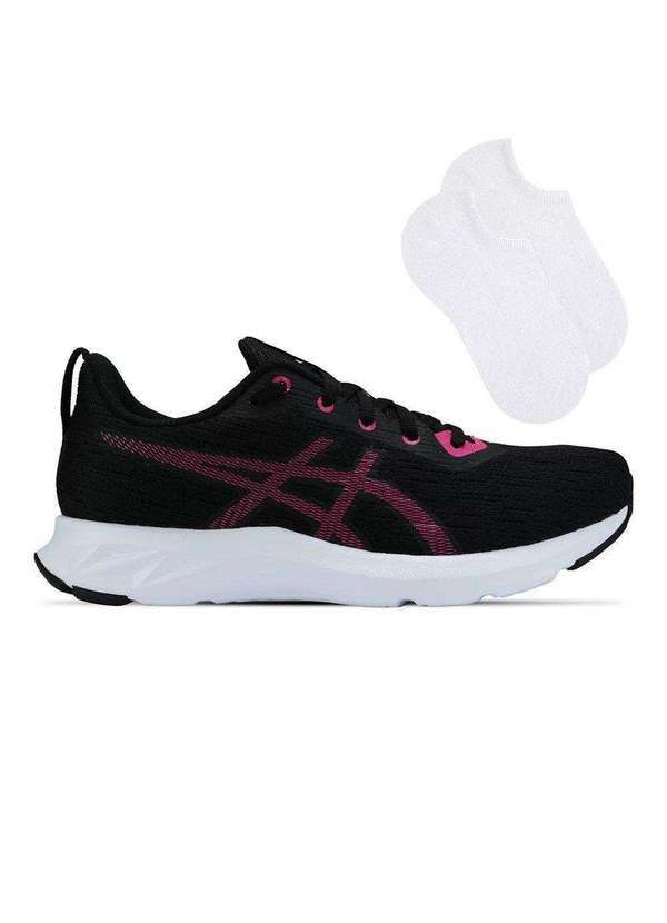 Asics - Kit Tênis Asics Versablast 2 Feminino e par de Meia Preto