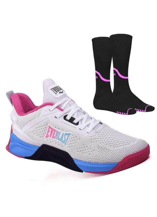 Everlast - Kit Tênis Everlast Climber Pro Feminino e Meia de Compressão Branco
