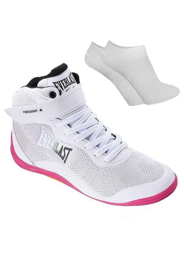 Everlast - Kit Tênis Everlast Forceknit 4 Feminino e par de Meia Branco