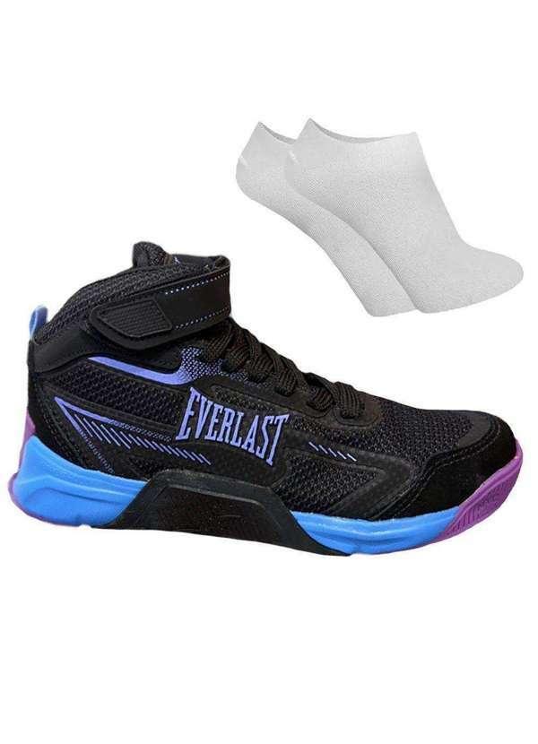 Everlast - Kit Tênis Everlast Jump Pro Feminino e par de Meia Preto