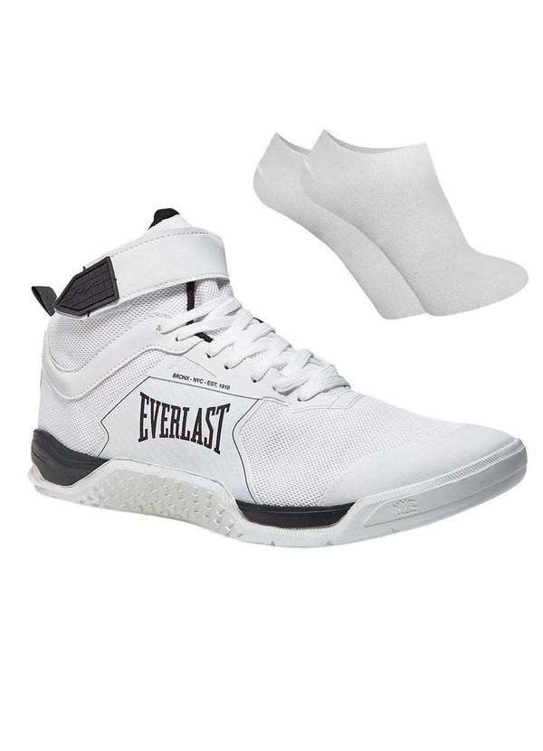 Everlast - Kit Tênis Everlast Monster 3 Unissex e par de Meia Branco