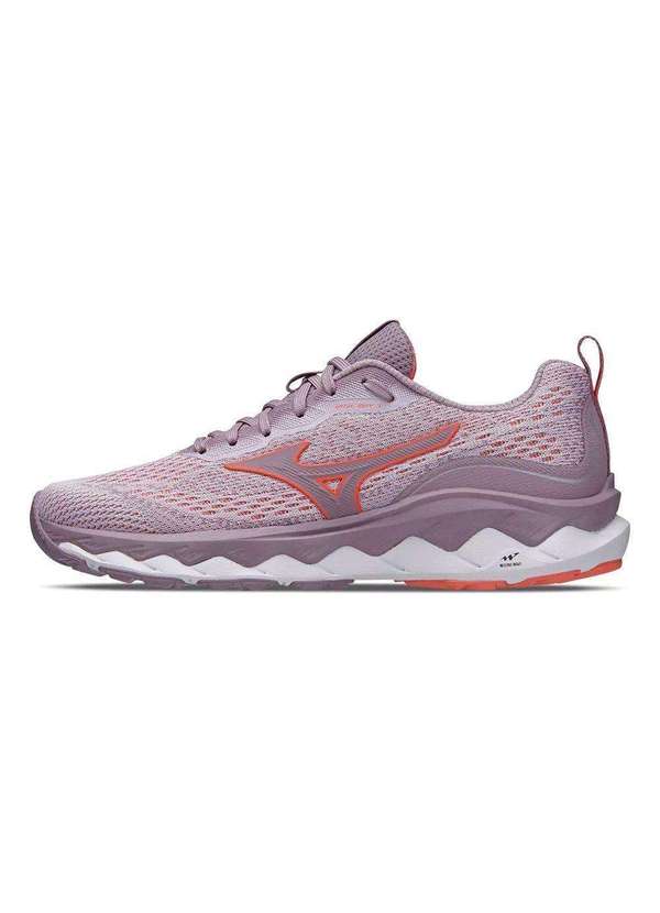 Mizuno - Kit Tênis Mizuno Wave Way 3 Feminino e par de Meia - Roxo 2