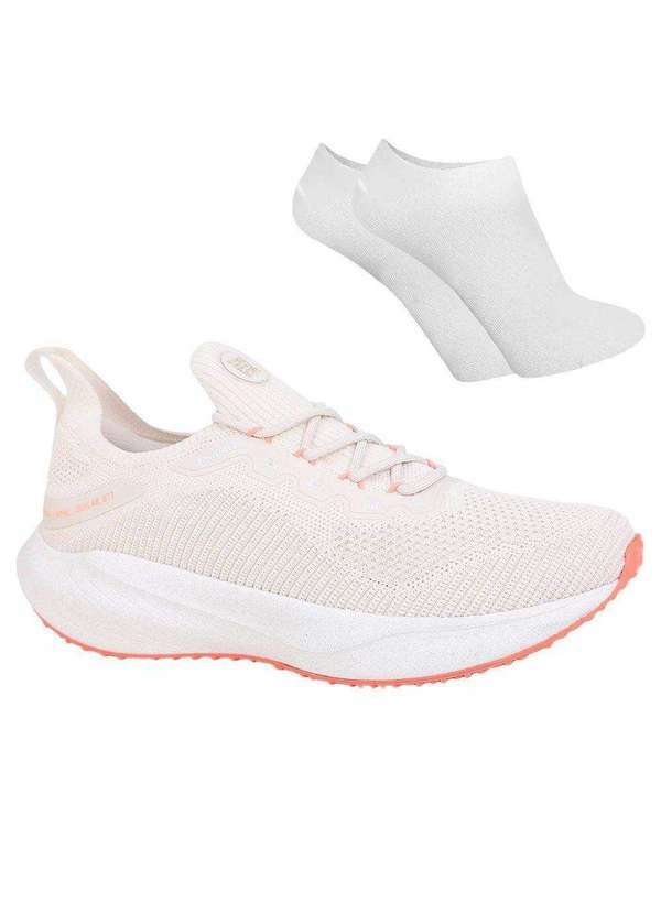 Olympikus - Kit Tênis Olympikus Adrena Feminino e par de Meia Bege