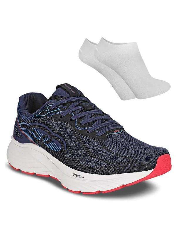 Olympikus - Kit Tênis Olympikus Challenger 5 Feminino e par de Meia Azul