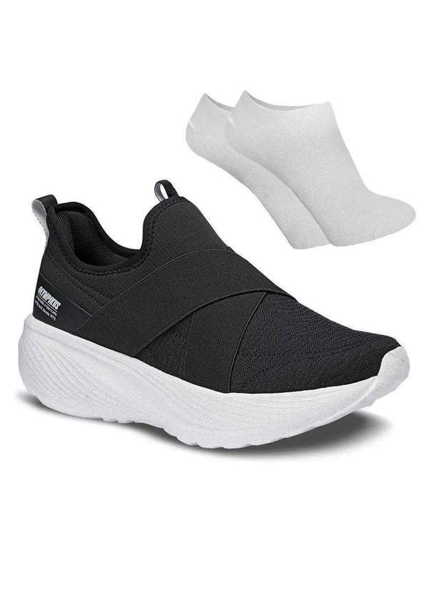 Olympikus - Kit Tênis Olympikus Flora Feminino e par de Meia - Preto