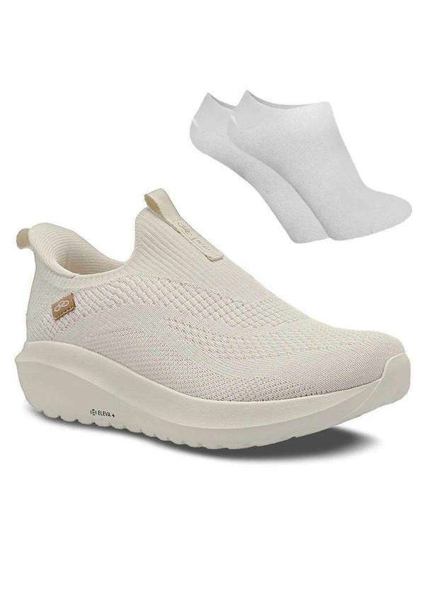 Olympikus - Kit Tênis Olympikus Intuit Feminino e par de Meia Bege