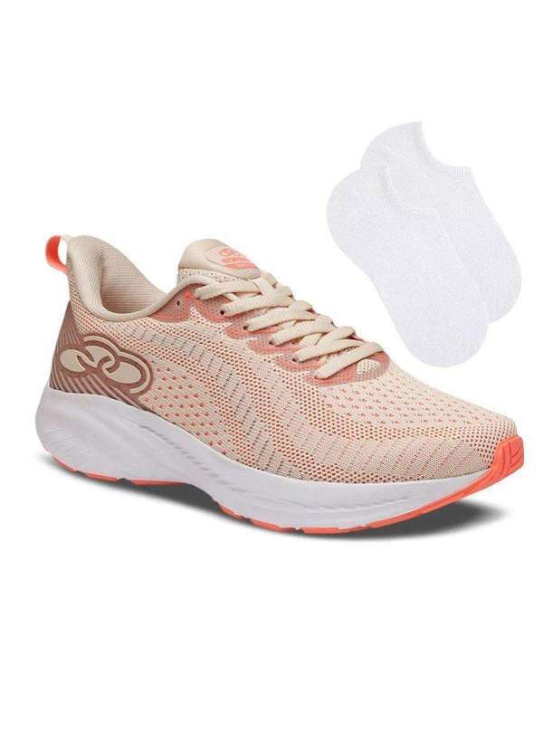 Olympikus - Kit Tênis Olympikus Swift 4 Feminino e par de Meia - Rosa