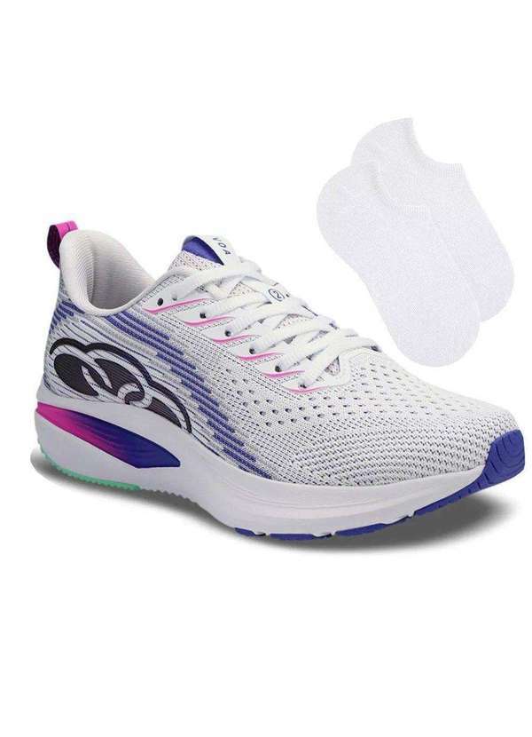 Olympikus - Kit Tênis Olympikus Voa 2 Feminino e par de Meia - Branco