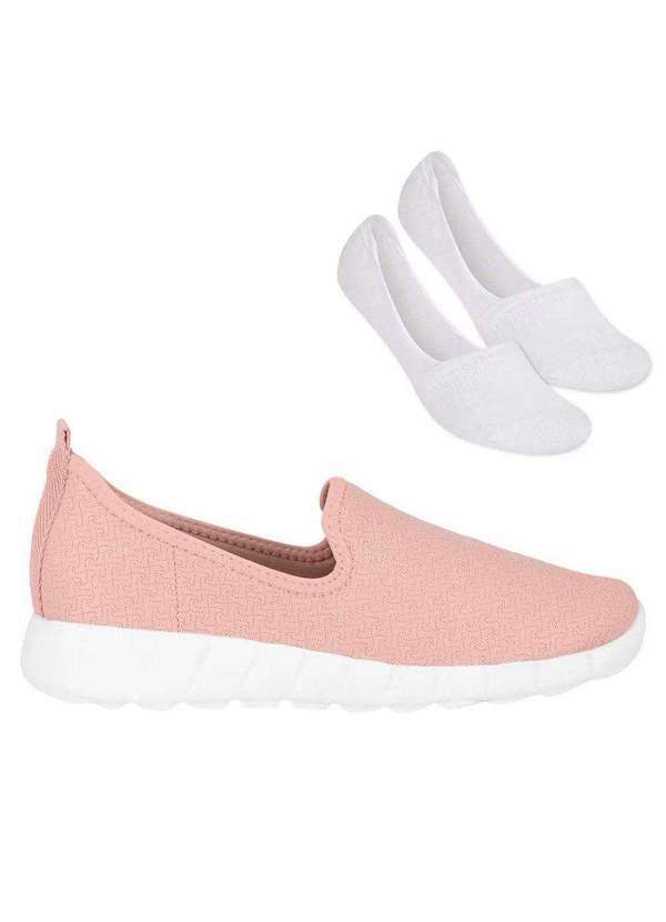 Piccadilly - Kit Tênis Piccadilly Fabi Feminino e par de Meia Rosa