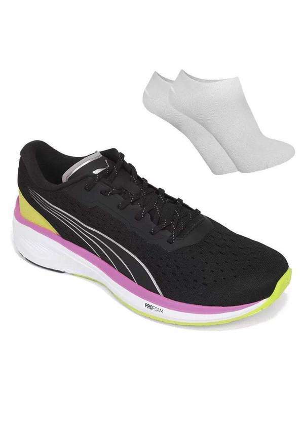 Puma - Kit Tênis Puma Aviator Eng Pro Feminino e par de Meia Preto