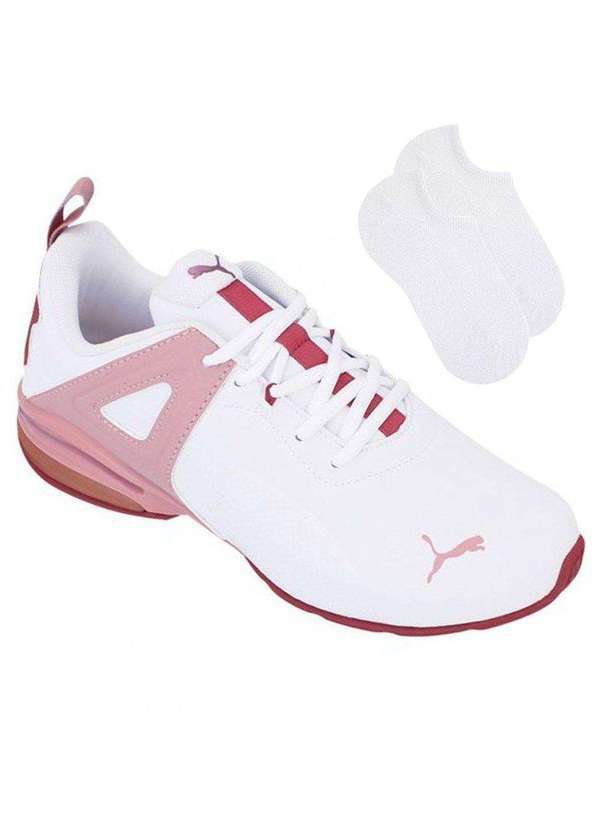 Puma - Kit Tênis Puma Haste Sl Feminino e par de Meia Branco