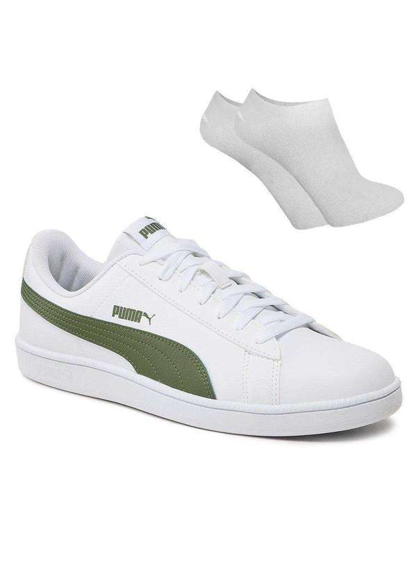 Puma - Kit Tênis Puma Up Unissex e par de Meia Branco