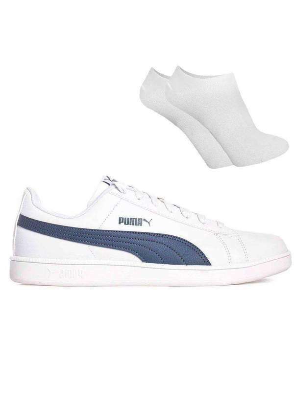 Puma - Kit Tênis Puma Up Unissex e par de Meia Branco