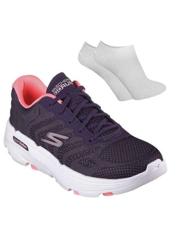 Skechers - Kit Tênis Skechers Go Run 7.0 Feminino e par de Meia Roxo