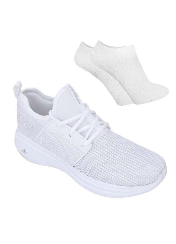 Skechers - Kit Tênis Skechers Go Run Fast Feminino Branco