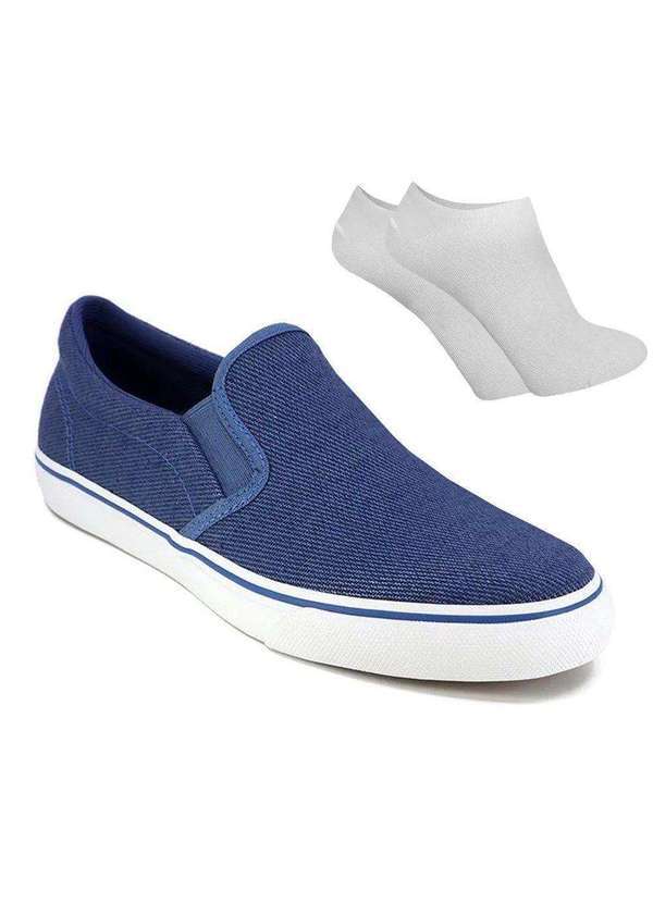 Usaflex - Kit Tênis Usaflex Casual Feminino e par de Meia - Azul