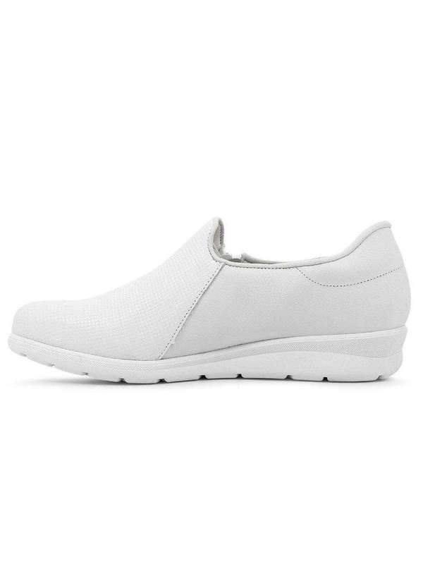 Usaflex - Kit Tênis Usaflex Casual Zíper Feminino e par de Meia Branco 2