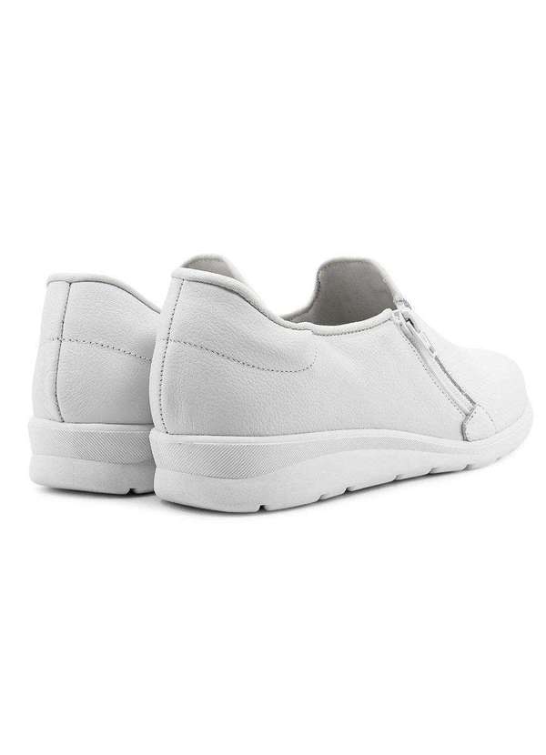 Usaflex - Kit Tênis Usaflex Casual Zíper Feminino e par de Meia Branco 3