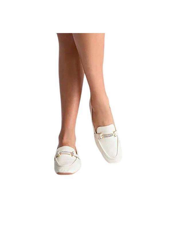 Usaflex - Mocassim Usaflex Loafer Strass Feminino Bege 4