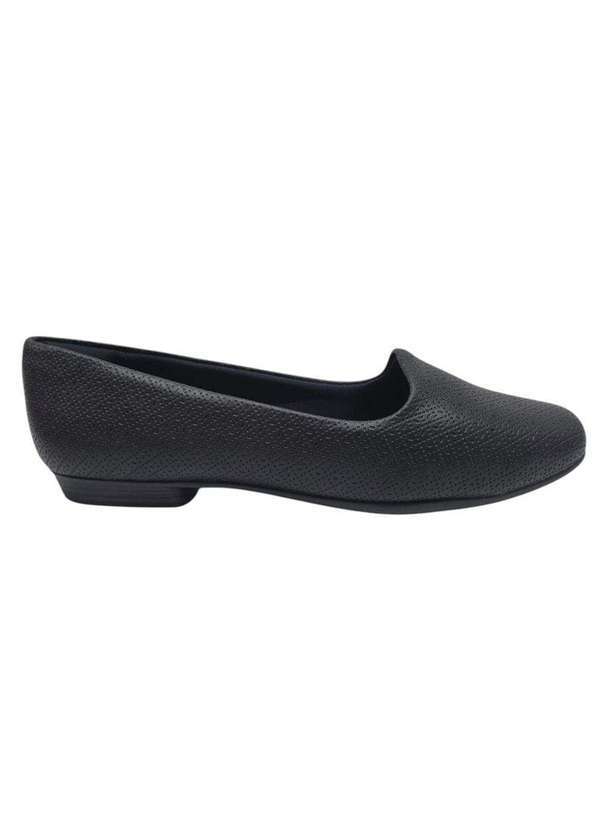 Piccadilly - Sapatilha Piccadilly Raquel Salto Baixo Feminino Preto