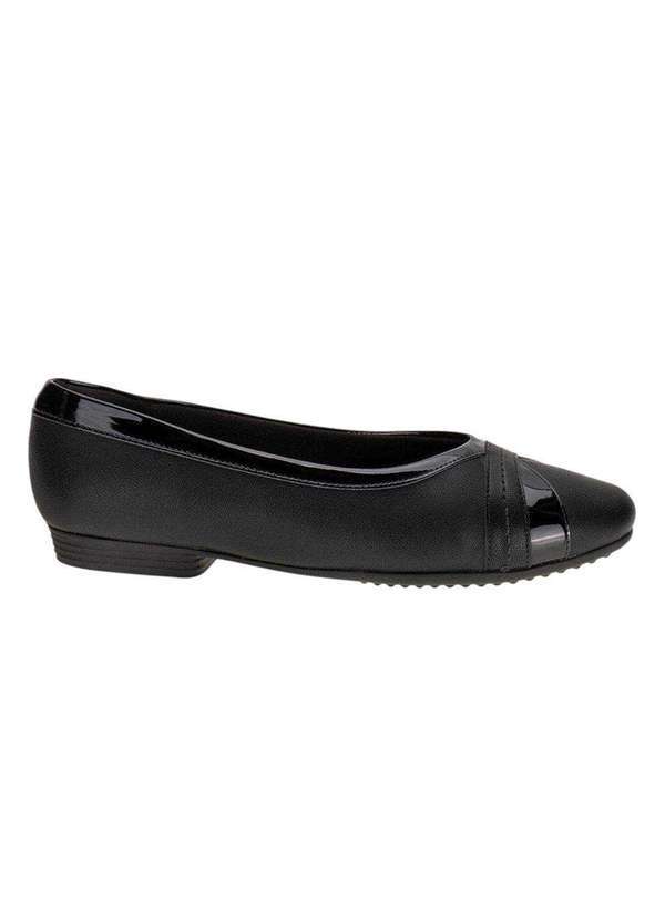 Piccadilly - Sapatilha Piccadilly Raquel Salto Baixo Feminino Preto