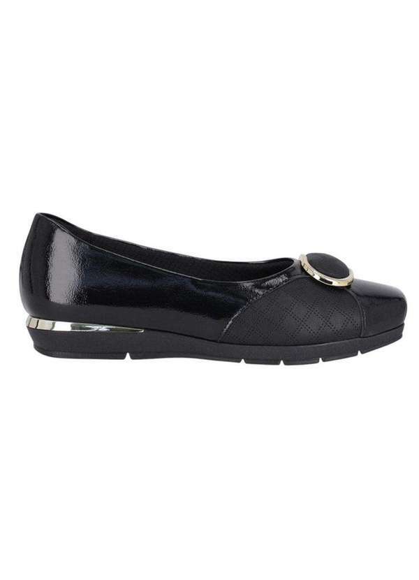 Piccadilly - Sapato Piccadilly Fernanda Salto Baixo Feminino Preto